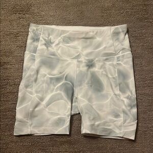 Women's White Patterned Shorts